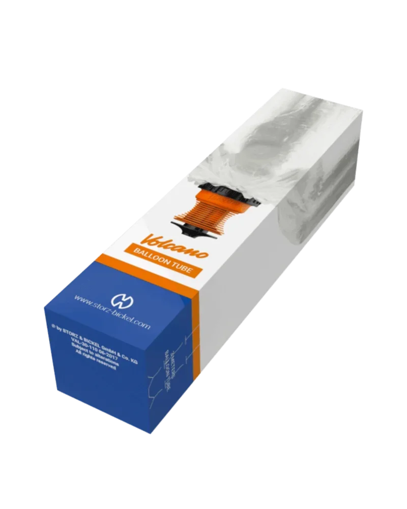 Storz & Bickel Volcano Balloon Tube replacement pack with orange and blue packaging, accessories for dry herb vaporizers
