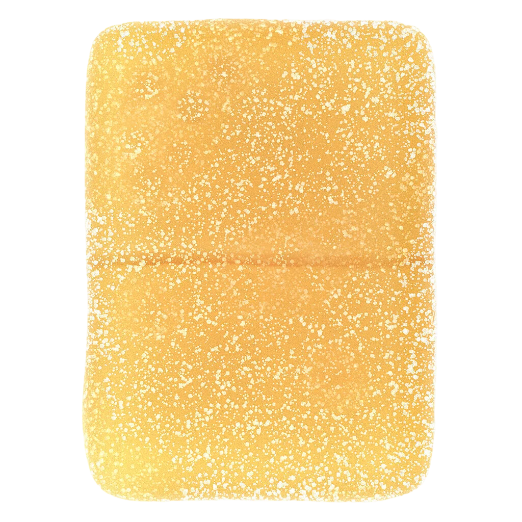 Wyld Real Fruit Peach Hybrid Gummies 3:1 CBD:THC soft chew with sugar coating