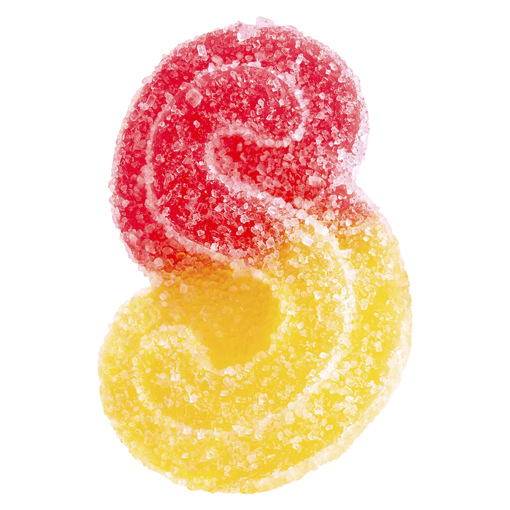 SOURZ by Spinach bonbons gommeux acidulés Fraise Mangue, confiseries moelleuses enrobées de sucre rouge et jaune