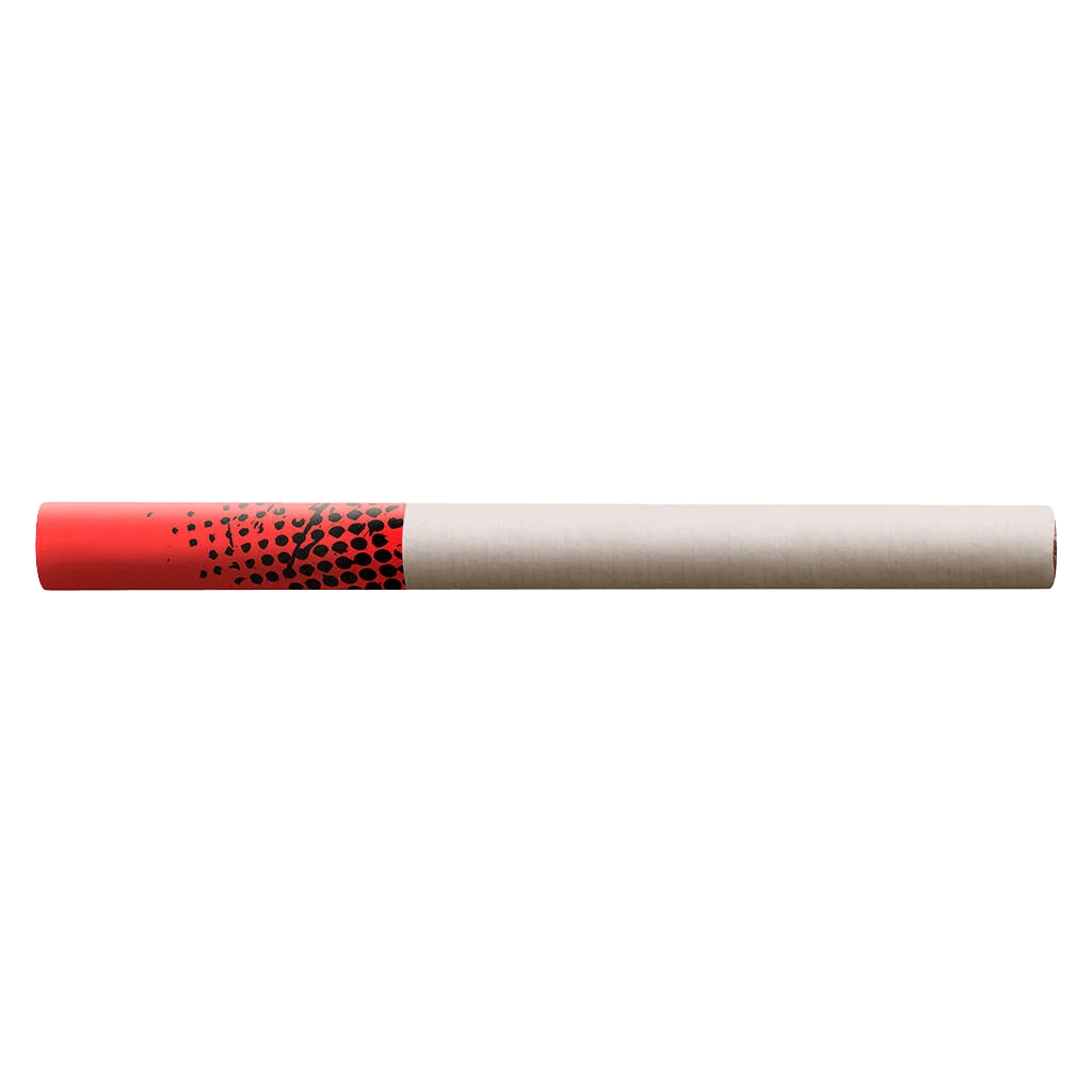Big Bag O' Buds Ultra Sour tube style pre-roll with red and natural paper packaging