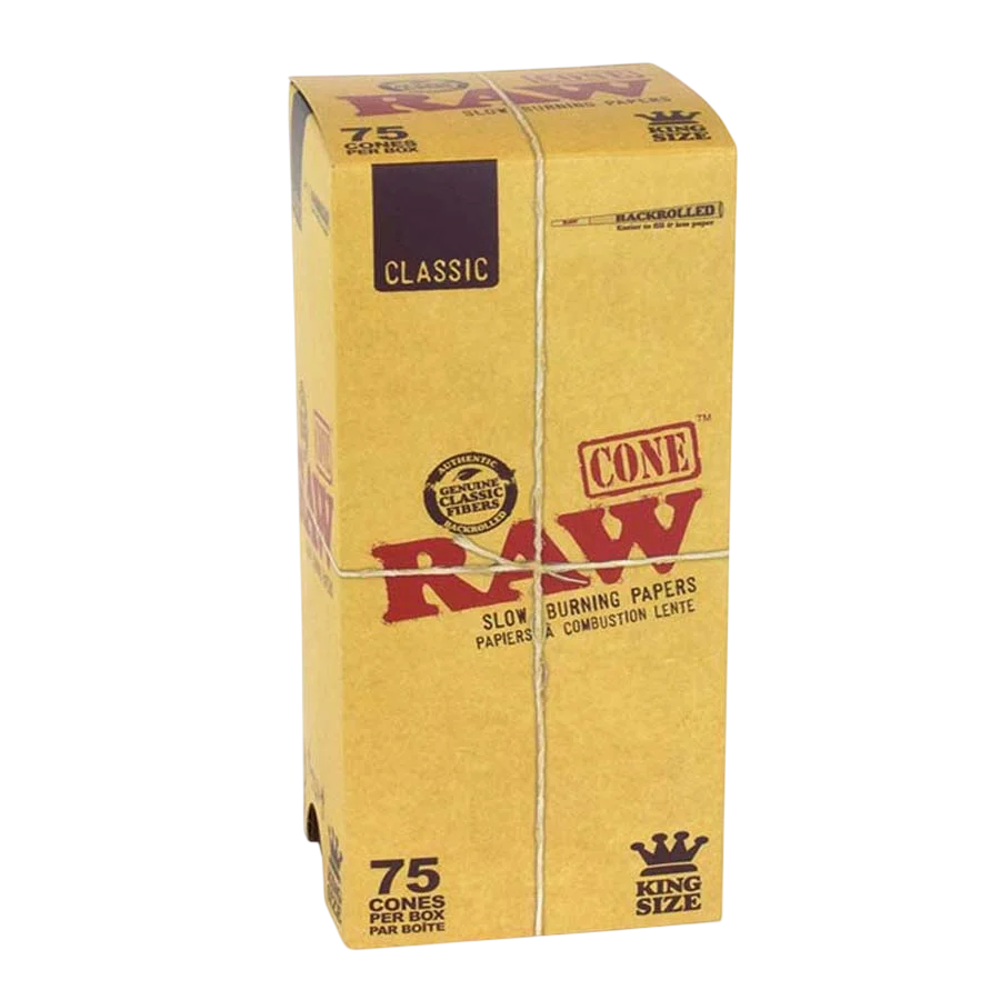 RAW | Classic Cônes Préroulés | King Size | 75 Paquet