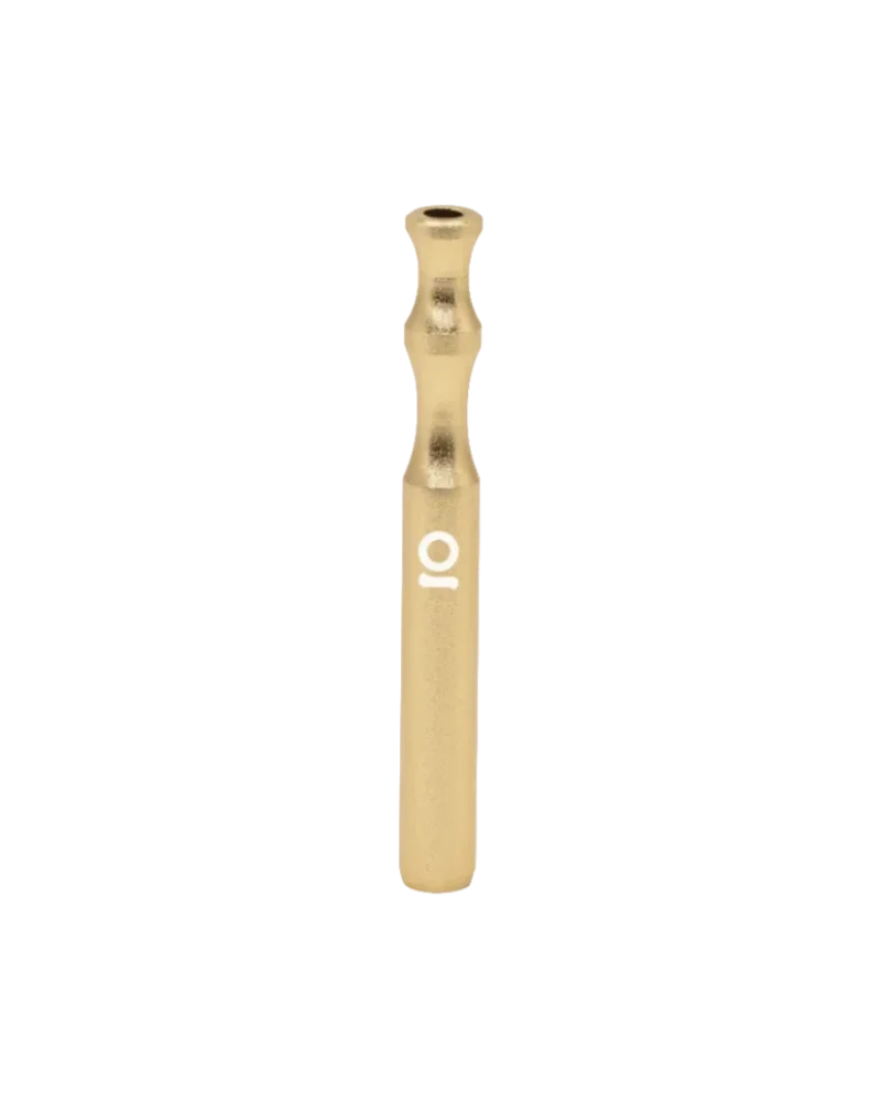 Pipe one-hitter Taster Bat en aluminium doré ONGROK, 2 pouces de longueur avec design effilé